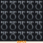 20 Pieces Clear Clip-on Earring Converters Component Resin Earring Findings Fit 0.75mm Pins for Non-Pierced Ears DIY Earring Making Supplies