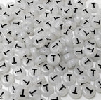 200PCS Letter Beads Glow in The Dark 4x7mm Acrylic Alphabet Letter T Beads for Jewelry Making Bracelet - color: T-200PCS