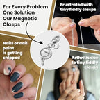 Magnetic Necklace Clasps and Closures - 925 Sterling Silver Magnetic Bracelet Clasps and Closures Set of 3 - Yellow Gold/Rose Gold/Silver Gifts - color: Multi Color