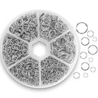 1100Pcs Open Jump Rings, Silver Jump Rings Set Stainless Steel Jump Ring O Ring Connectors for Jewelry Making Bracelet Earrings Necklace Connectors (4/5/6/7/8/10mm)… - color: Sliver