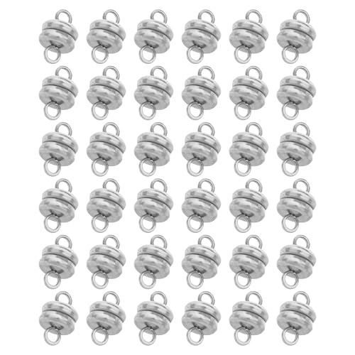 The Beadsmith Silver-Plated Clasps – Brass Jewelry Findings, 6 x 4.5 mm, 36 Set - color: Silver