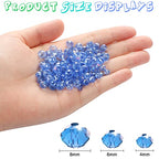 560 Pcs Faceted Rondelle Crystal Beads, Spacer Beads for DIY Crafts, 4/6/8mm (Light Blue AB) - color: Light Blue AB