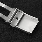 watchdives Watch Buckle 16mm/18mm/20mm/22mm Fold Safety Milled Clasp Replacement Stainless Steel Watchband Clasp (Silver, 16mm) - color: Silver, size: 16mm