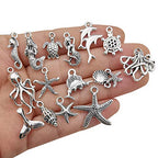 Youdiyla 100pcs Summer Beach Charms Collection, Bulk Marine Sea Animal Life Nautical Charms Metal Pendant Craft Supplies Findings for Necklace and Bracelet Jewelry Making (HM292) - color: Summer Beach Charm-100pcs