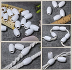 Large Oval Wooden Beads White- 20x30mm- 40 Beads- Hole 10mm- Quality Wooden Beads for Macrame Project/Garlands Making - color: 30x20mm, White#40pcs