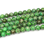 MJDCB 6mm Grass Green Imperial Jasper Gemstone Beads Round Loose Stone Bead for Jewelry Making Bracelets Necklaces - color: Grass Green Imperial Jasper, size: 6mm