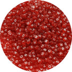 1000pcs Round Letter Beads 4x7mm Acrylic Alphabet Beads Spacer Beads for Jewelry Making Bracelets Necklace Earring Key Chains DIY Craft(E-White Letter Red Bead) - color: E-White Letter Red Bead