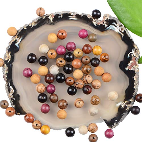 8mm Natural Mixed Wooden Round Loose Beads Jewelry Making KIT with Thread and Needles 720 PCS(12 Wooden, 8mm) - color: 12-Wooden, size: 8mm
