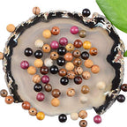 8mm Natural Mixed Wooden Round Loose Beads Jewelry Making KIT with Thread and Needles 720 PCS(12 Wooden, 8mm) - color: 12-Wooden, size: 8mm