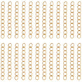 Beebeecraft 1 Box 100Pcs Extension for Necklace 18K Gold Plated 304 Stainless Steel Curb Bracelet End Chain Jewelry Extenders for Jewelry Making Crafts (30mm, Dark Gold) - size: 1.18 inch