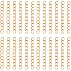 Beebeecraft 1 Box 100Pcs Extension for Necklace 18K Gold Plated 304 Stainless Steel Curb Bracelet End Chain Jewelry Extenders for Jewelry Making Crafts (30mm, Dark Gold) - size: 1.18 inch