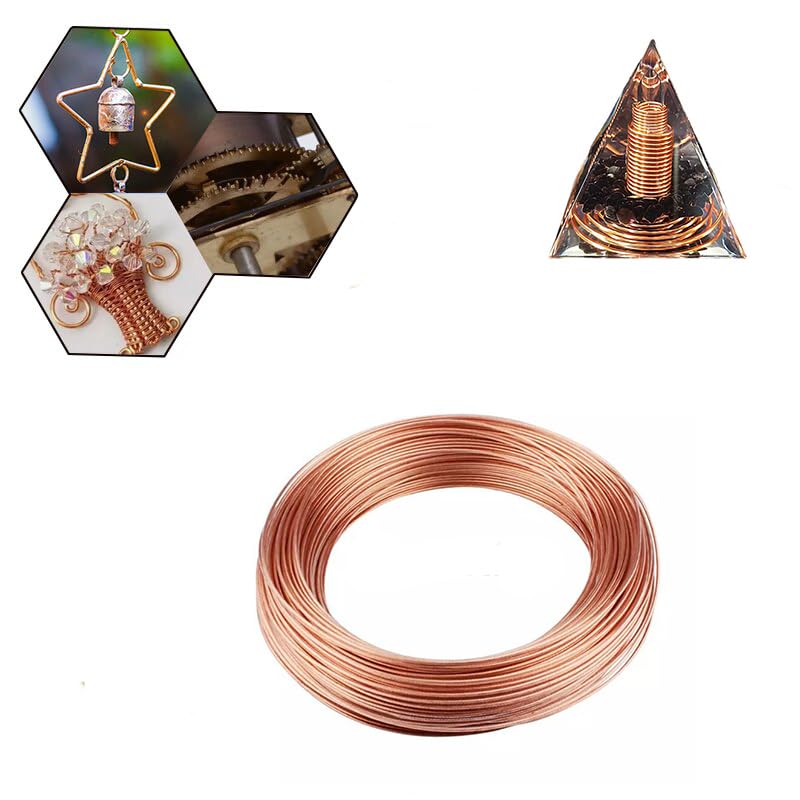 Copper Wire Beaded Jewelry Craft Wire, Used for Jewelry Crafts Making, Ornaments Floral Decoration COPPER WIRE, 12 Gauge-2MM, 39FT-10.5OZ