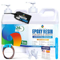 CRAFT RESIN 1 Gallon Crystal Clear Epoxy Resin Kit with Pumps - Food Safe & UV Resistant for DIY Art, Wood, Jewelry Making, Coasters, Mold Casting Resin Epoxy - Low Viscosity for Beginners & Pros - size: 1 Gallon