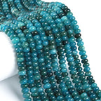 76pcs 5x8mm Natural Stone Blue Black Jade Rondelle Spacer Loose Beads Abacus Disk Stone Round Loose Gemstone Beads for Jewelry Making DIY Bracelet Necklace - color: Blue Black Stone