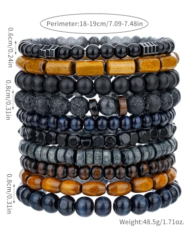 Friendship Bracelets Boho Stackable Bracelets for Women Surfer Heishi Clay Bead Bracelets Stretch Preppy Bracelets Colorful Boho Bracelets for Women - color: Boho black style-2