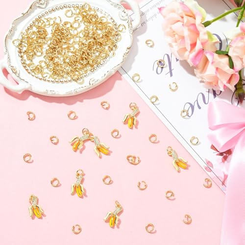 DanLingJewelry 200 pcs 304 Stainless Steel 19 Gauge Open Jump Rings 6mm for Jewelry Making Connectors Jewelry Finding Golden Color - color: 200 pcs - ф6mm δ 1mm - Golden