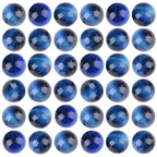 100pcs Natural Stone Beads 8mm Blue Tiger Eye Round Genuine Real Stone Beading Loose Gemstone Hole Size 1mm DIY Charm Smooth Beads for Bracelets Necklaces Earrings Jewelry Making Crafts - color: Sapphire Blue Tiger Eye