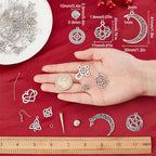 SUNNYCLUE 1 Box DIY Make 10 Pairs Knot Earring Making Kit Including Trinity Knot Charms Tibetan Style Heart Infinity Pendants Earring Findings for Women Beginners DIY Earring Jewellery Making - color: Celtic Knot Earrings 4