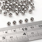 304 Stainless Steel Round Beads 5.0mm 200pcs Spacer Beads for Jewelry DIY Making and Repairing - size: 5.0mm