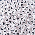 200+ Pieces 4x7mm Single P Letter Beads for Jewelry Making, White Round Acrylic Bulk Alphabet (Black on White) - size: Single letter P 200+ Pcs
