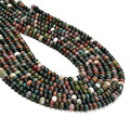 ICAI 4x6mm Natural Rondelle Beads – Loose Gemstone Spacers for DIY Jewelry Making (India Agate) - color: India Agate, size: 4x6