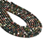 ICAI 4x6mm Natural Rondelle Beads – Loose Gemstone Spacers for DIY Jewelry Making (India Agate) - color: India Agate, size: 4x6