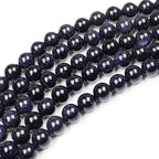 MJDCB Natural Stone Beads Blue Sand Stone Round Loose Beads for Jewelry Making DIY Bracelet Necklace (4mm) - color: Blue Sand Stone, size: 4mm