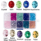Wholesale Briolette Crystal Glass 500pcs 6mm Beads Finding Spacer Beads Faceted with Container Box Beads for Making Jewelry 10 Colors (6mm) - size: 6mm
