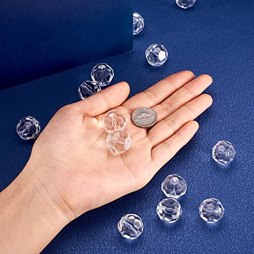 300PCs 4mm Round Clear Faceted Crystal Glass Beads for Jewelry and Crafts - color: Crystal Clear, size: 4mm/300pcs