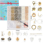 TOIPINIO Bracelet Making Kit Jewelry Making Supplies Kit Natural Stone Beads for Irregular Natural Stone with for DIY Craft 1736PC Friendship Bracelet/Necklace/Earrings for Adults (Dalmatian Jasper) - color: Dalmatian Jasper