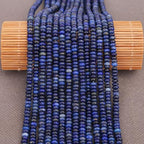 BONNY BOXX 1 Strand (150PCs) Natural 2 * 4mm Lapis Lazuli Rondelle Beads, Natural Abacus Disk Stone Beads Loose Spacer Gemstone for DIY Bracelet Necklace Jewelry Making - color: Lapis Lazuli, size: 2*4MM