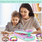 Hollyhi 2-in-1 Friendship Bracelet Making Kits: DIY Art and Crafts Jewelry String Braiding Set Toys with Storage Box for Kids - Christmas Birthday Gifts for Girls Age 6 7 8 9 10 11 12 Year Old - Cyan - style: Cyan