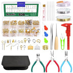 Keadic 950Pcs Jewelry Making Supplies Kit Includes Jewelry Wires, Eye Screw Pin, Jump Ring, Cord End, Lobster Clasps, Earring Hooks, Mini Jewelry Pliers for Earring Bracket Necklace Making