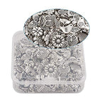 Beadthoven 150pcs/box Tibetan Silver Butterfly Flower Spacer Beads Owl Bird Dragonfly Bees Loose Beads Charms with 1-2mm Hole for Jewelry Crafts Making - color: Antique Silver-Butterfly-15 Style
