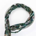 Natural Moss Agate Rectangle Tube Beads 4x13mm 38cm/str Loose Semi Gemstone Stone Beads for Making Bracelets Necklace Earrings - color: Moss Agate, size: 4x13mm Rectangle