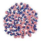 100 Pcs Polymer Clay Beads Mixed Heishi Spacer Beads Supplies for DIY Bracelet Earring Necklace Jewelry Making (American Flag) - color: American Flag
