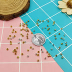 1800Pcs Metal Spacer Beads for Jewelry Making - 3.2mm Metallic Plated Round, Seamless Loose Connector Beads for Earring, Necklace, Bracelet (Gold, Silver, K Gold) - color: 3.2mm, Gold Silver K Gold