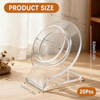 20 Pcs Acrylic Bracelet Display, Clear Bracelet Display Stand, Bracelet Display Stand for Vendors, Bracelet Holder Bangles Organizer for Store, Showcase and Home Storage