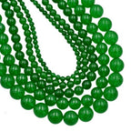 AD Beads Natural Gemstone Round Loose Beads 15" for Bracelet Necklace Earrings Jwelery Making Crafts DIY (4mm, Green Jade) - color: Green Jade, size: 4mm