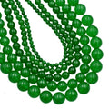 AD Beads Natural Gemstone Round Loose Beads 15" for Bracelet Necklace Earrings Jwelery Making Crafts DIY (4mm, Green Jade) - color: Green Jade, size: 4mm