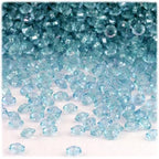 The Crafts Outlet 1,000pc Faceted Plastic Transparent Beads Rondelle 6x4mm Multi Mix Beads