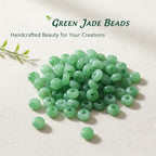 Large Hole Beads for Jewelry Making-100pcs 14mm European Rondelle Spacer Beads,Big Hole Craft for Bracelets(Green) - color: Green