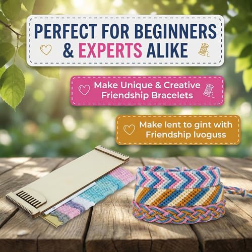 Leisure Arts Loom Bracelet Weaving, Bracelet Maker, Weaving Loom, Bead Loom, Bracelet Making Kit String, Weaving Kit, Beading Loom, Friendship Bracelet Making Kit, Weaving Loom for Adults