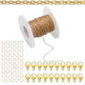 Topacket 33Feet 18K Gold Stainless Steel Necklace Chains Cable Link Chains for Jewelry Making DIY Craft Kit with Lobster Clasps Jump Rings - color: Gold, size: 1.5mm