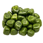 Amazing Gemstone Green Tourmaline with Matrix Crystal Tumbled Stones Polished Rocks - Natural Gem Stones for Healing - DIY Crystals for Protection (1 Piece) - color: Green Tourmaline with Matrix
