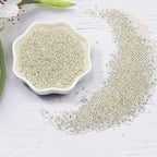 Size 12/0 Crafts Glass Seed Beads 2mm Transparent Silver Beads for Jewelry Making (Total About 100g About 12000pcs) - color: Transparent with Silver Lined, size: 2mm