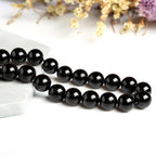 Natural Stone Genuine Stones DIY Black Onyx Round Beads 8mm 100pcs Beading Loose Gemstone Hole Size 1mm Charm Smooth Beads for Bracelets Necklaces Earrings (Black Onyx 8mm) - color: Black Onyx, size: 8mm