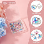 FASHEWELRY 20Pcs Alloy Crystal Rhinestone Charms Gradient Color Butterfly Jewelry Charms 10 Styles Charms for Jewelry Making Necklace Bracelet Craft - color: Multi