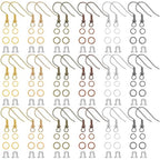Cridoz 960PCS Earrings Making Supplies Kit with 240PCS Earring Hooks, 420PCS Jump Rings and 300PCS Earring Backs for Earring Making and Repair (Multicolors) - color: Multicolors