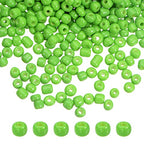 HARFINGTON 2000Pcs Small Glass Beads 6/0 4mm Loose Tiny Round Small Beads for Bracelet Earring Rings Jewelry Making, Grass Green - color: Grass Green
